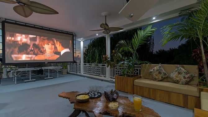 Jamaica villa with movie theater