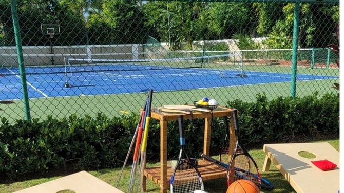 Pickleball in Jamaica at Mais Oui Villa in Discovery Bay
