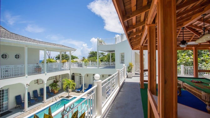 New at Mais Oui Villa ... roof-top billiards!