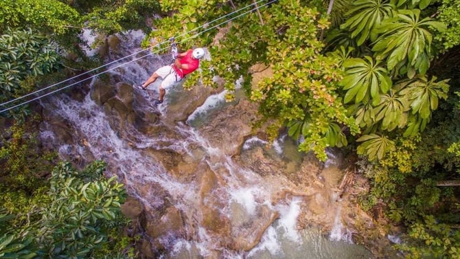 Dip, Zip and Sip with Chukka Jamaica at Dunn's River Falls